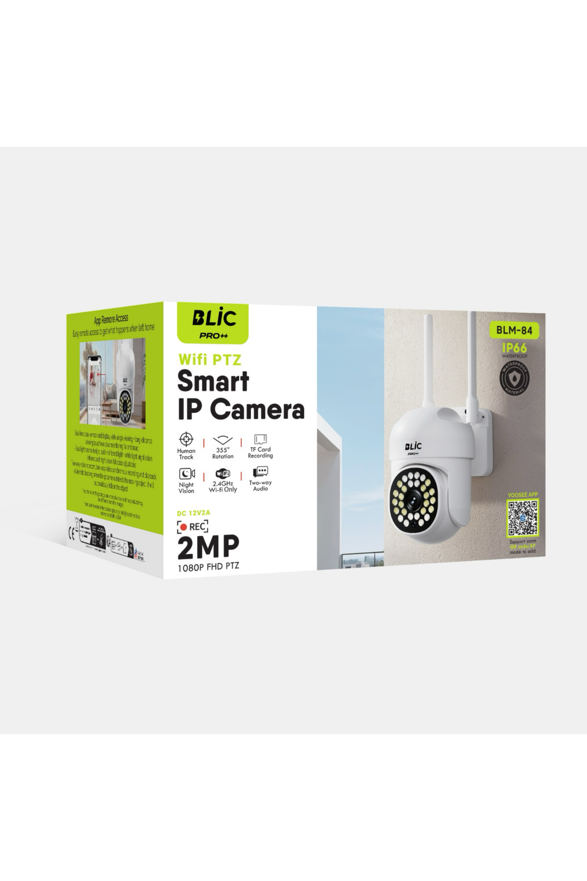 2.4G Wifi Bağlantılı 355 Derece Dönebilen 2mp Full HD 1080p Akıllı IP Kamera
