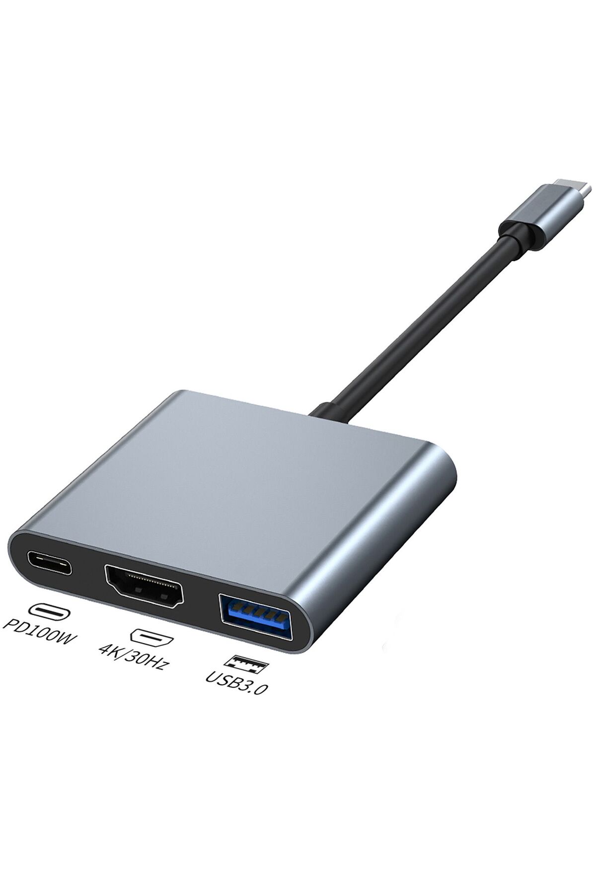 3 in 1 1x USB 1x HDMI 1x Type-C Çıkışlı USB C Hub Çoklayıcı Görüntü ve Veri Aktarıcı
