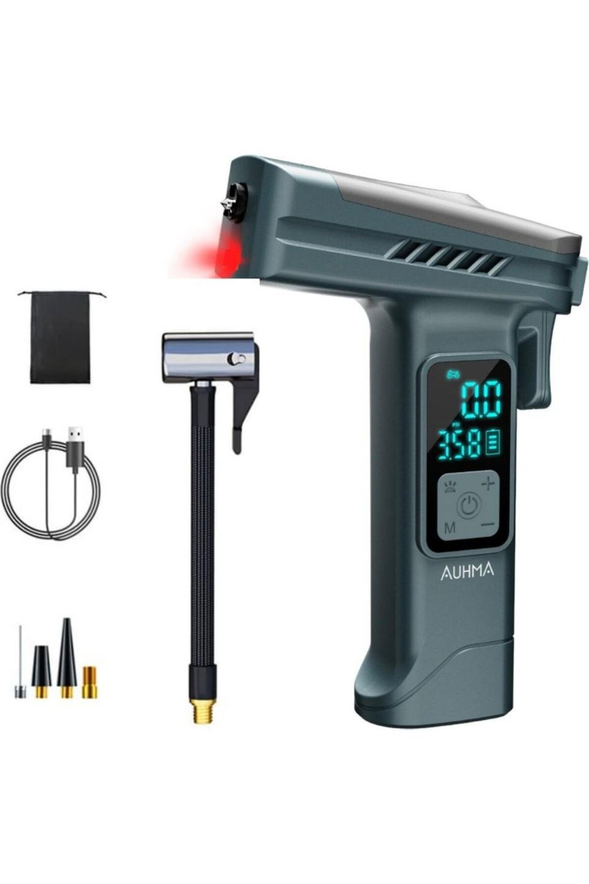 A7733 Taşınabilir Kompresörlü Hava Pompası 4000MAH|150 Psı | Dijital LCD Ekranlı