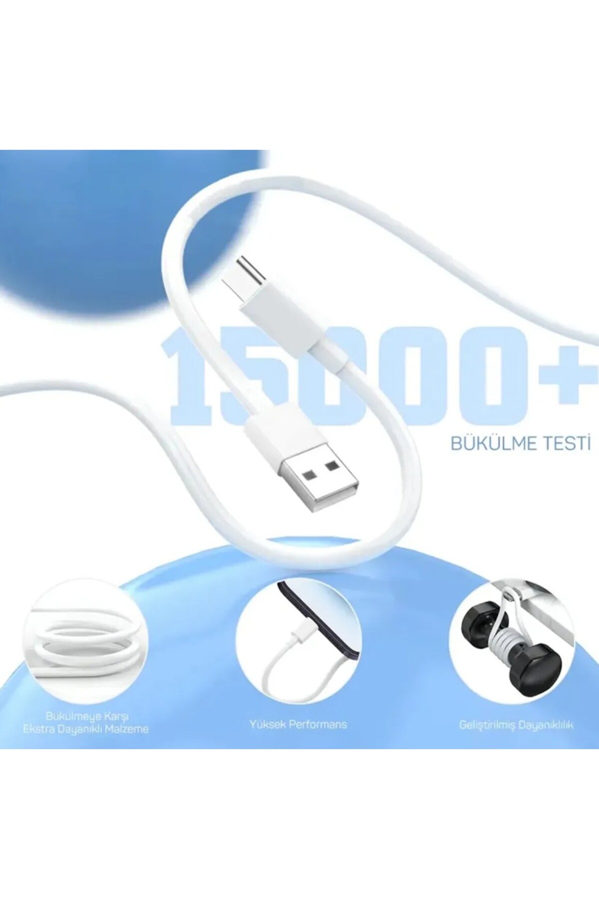 AC-107 67Watt, 1xUSB-A 1metre USB-A to USB-C Kablolu Duvar Şarj Aleti