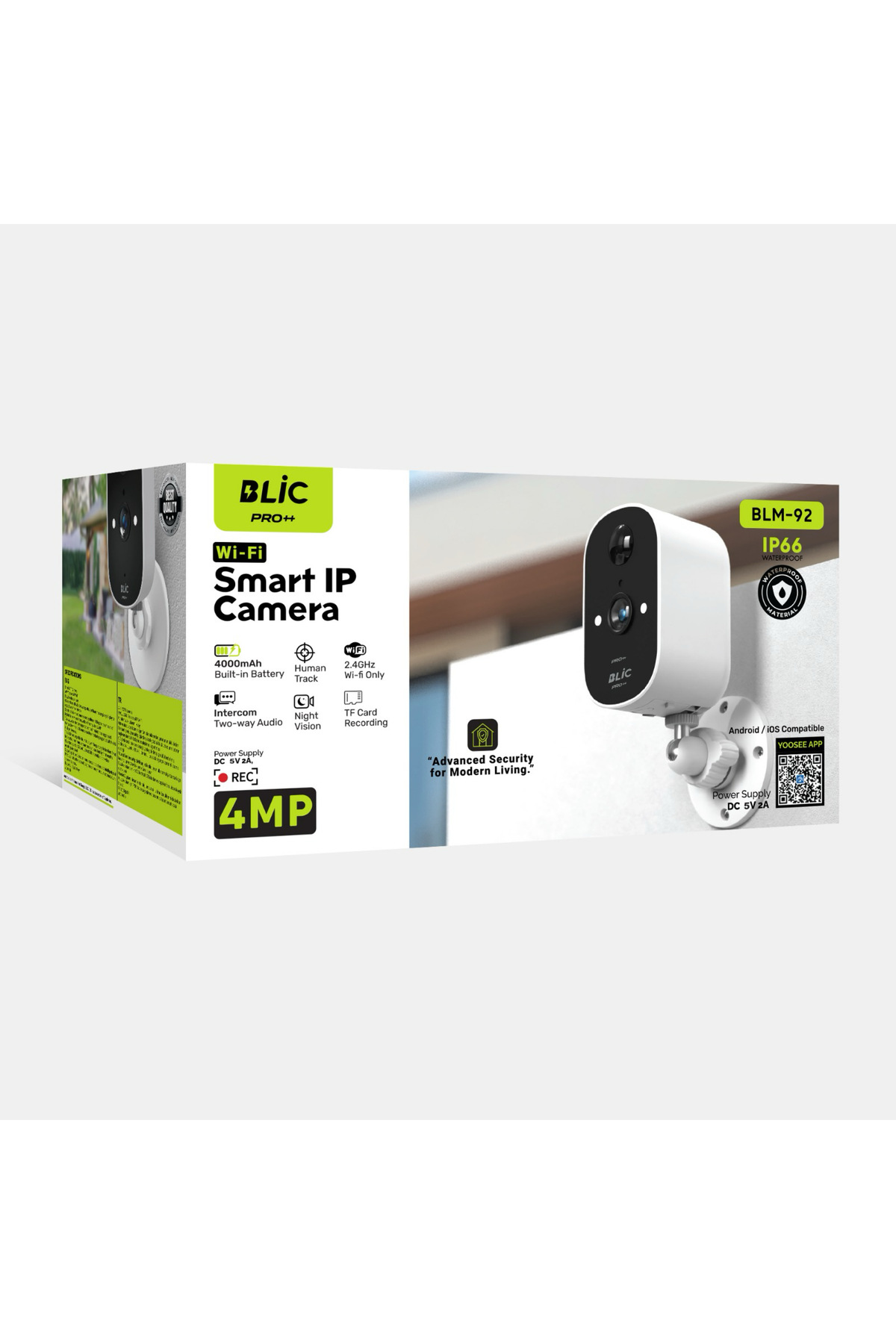 Al-NET 2.4g Wifi Bağlantılı 1080P, 4mp Full HD Gece Görüşlü IP Kamera