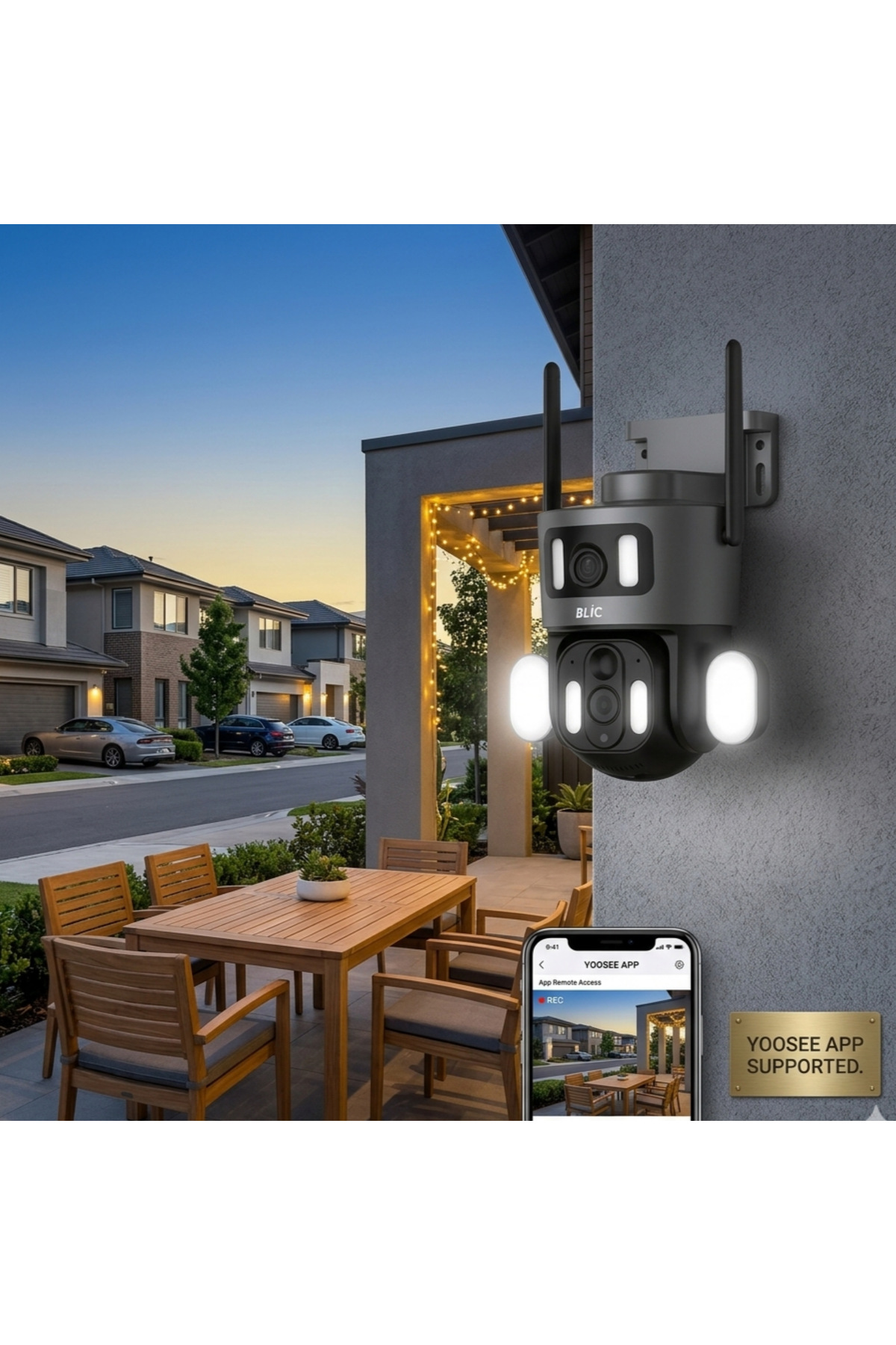 Al-NET 2.4G Wifi Bağlantılı 355derece Dönebilen 3+3 6mp Full HD Akıllı IP Kamera
