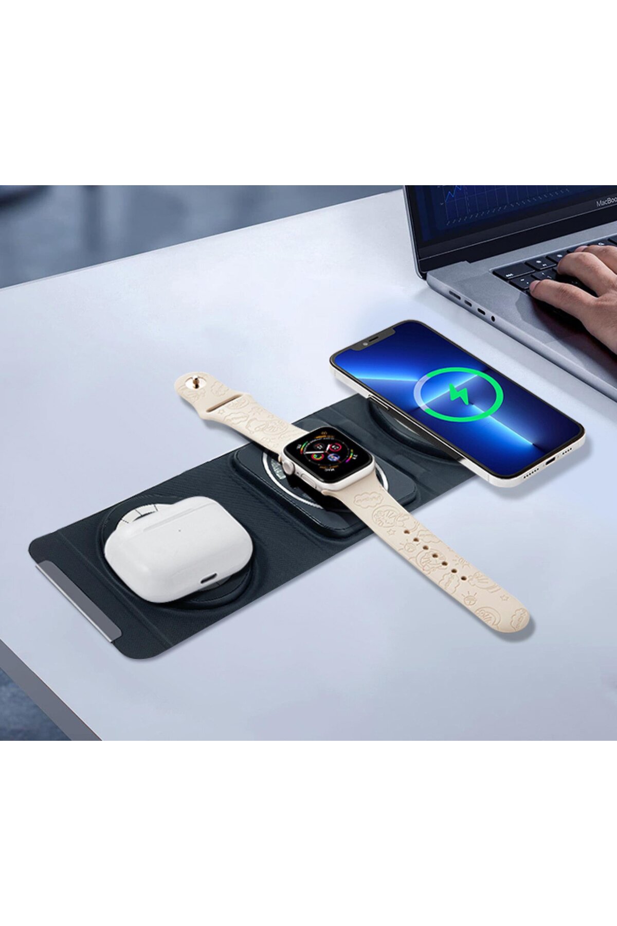 AW14 3in1, 15 Watt Katlanabilir Wireless Şarj Standı