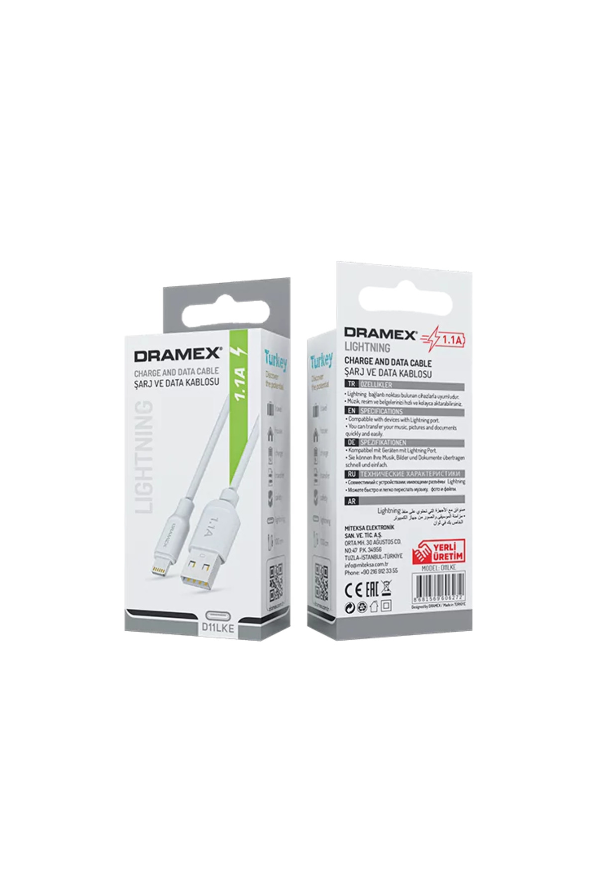 D11lke 1.1a Lightning Şarj Ve Data Kablosu