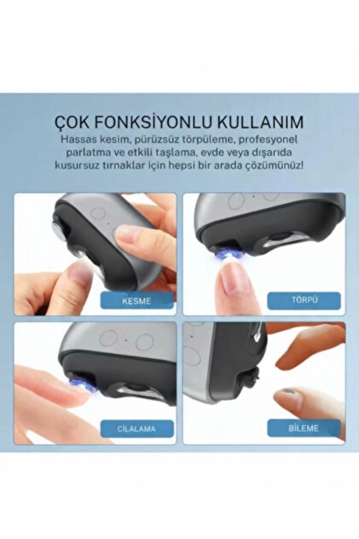 ELEKTRİKLİ TIRNAK KESME/TÖRPÜLEME MAKİNASI