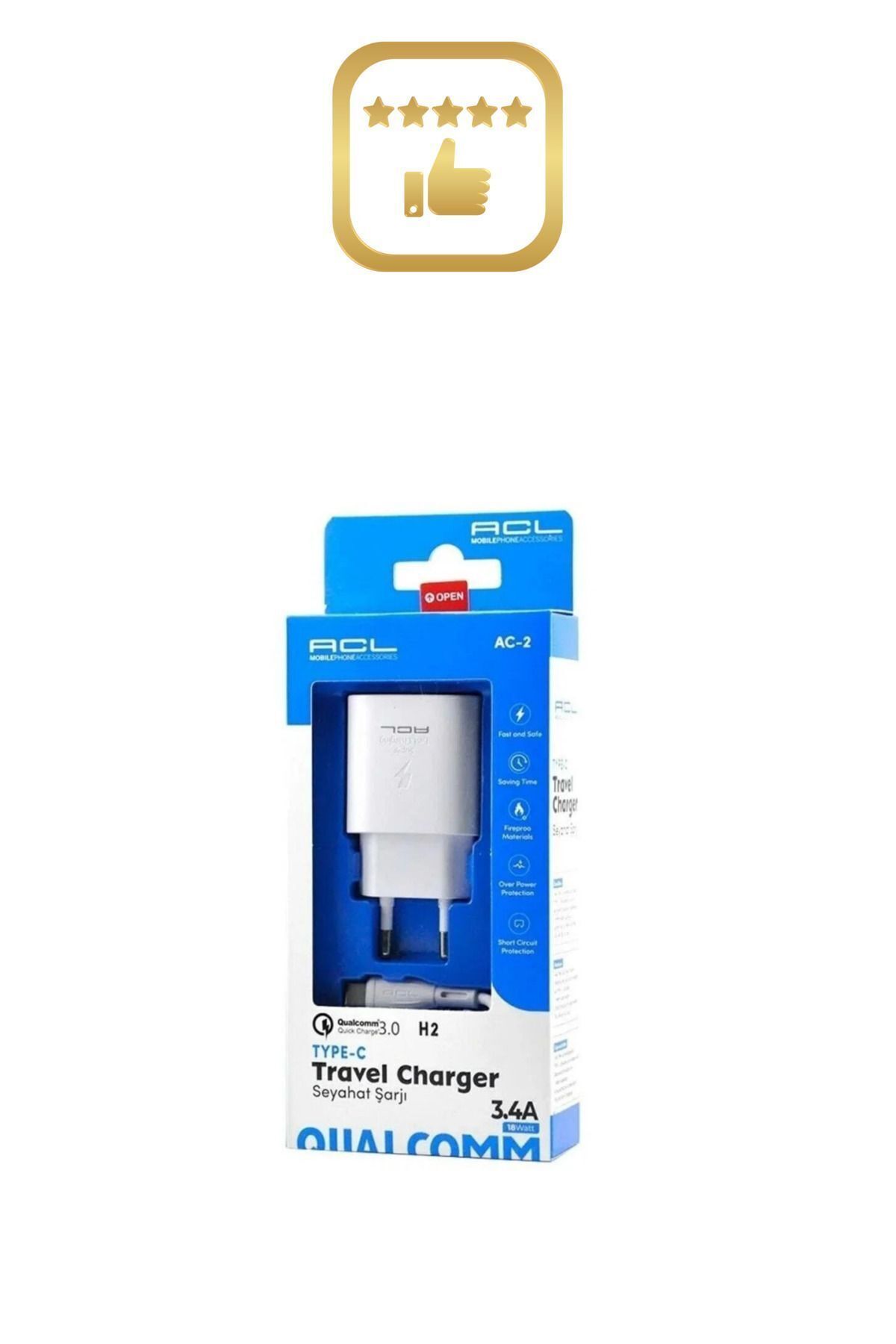 H1 18 Watt Qc 3,0 Mikro Kablolu Seyahat Şarj