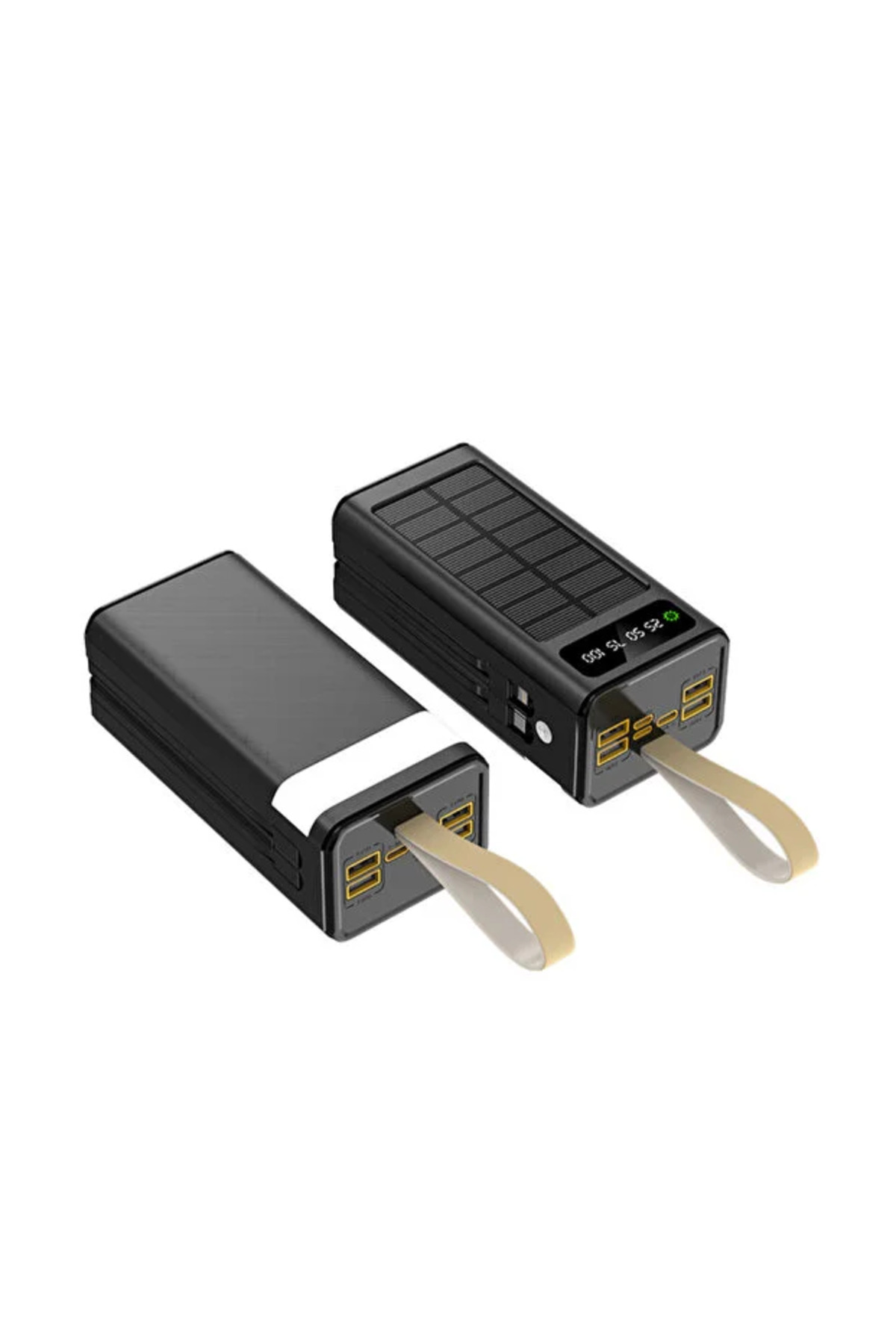 Lkp-46 4xUSB, 30.000mAh LCD Ekran, Kamp Işıklı Dahili USB, Lightning Type-C, Powerbank