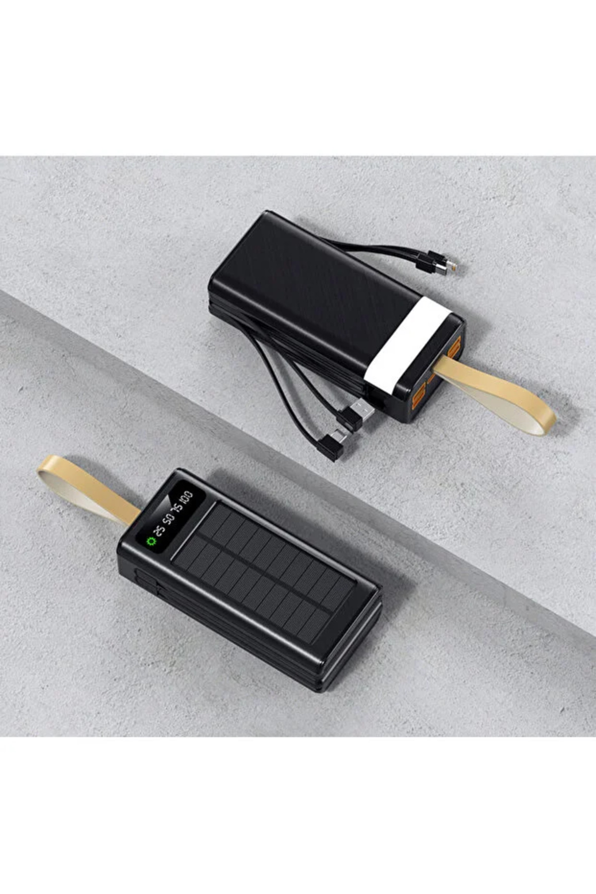 Lkp-46 4xUSB, 30.000mAh LCD Ekran, Kamp Işıklı Dahili USB, Lightning Type-C, Powerbank
