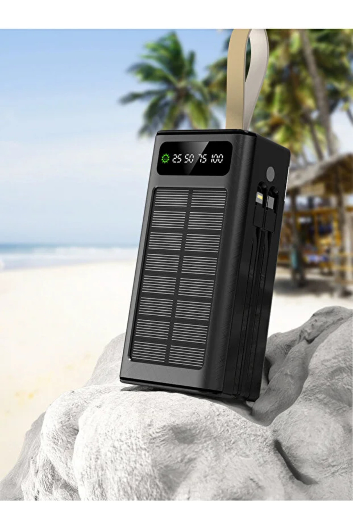 Lkp-46 4xUSB, 30.000mAh LCD Ekran, Kamp Işıklı Dahili USB, Lightning Type-C, Powerbank