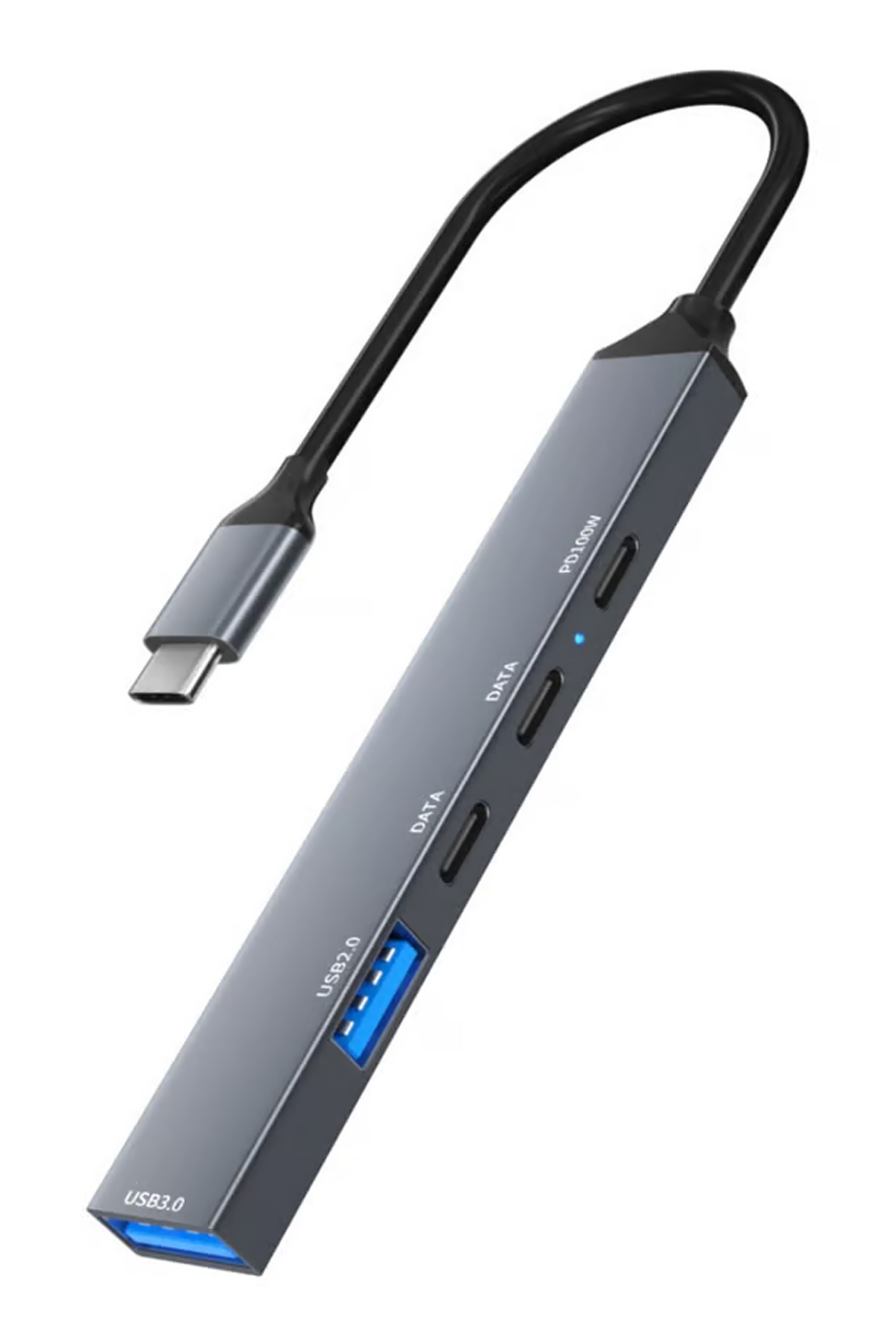 PD 100W 5in1 Type-C to USB Çoklayıcı Çevirici Hub 5 Port / 2xUSB / 3xType-C