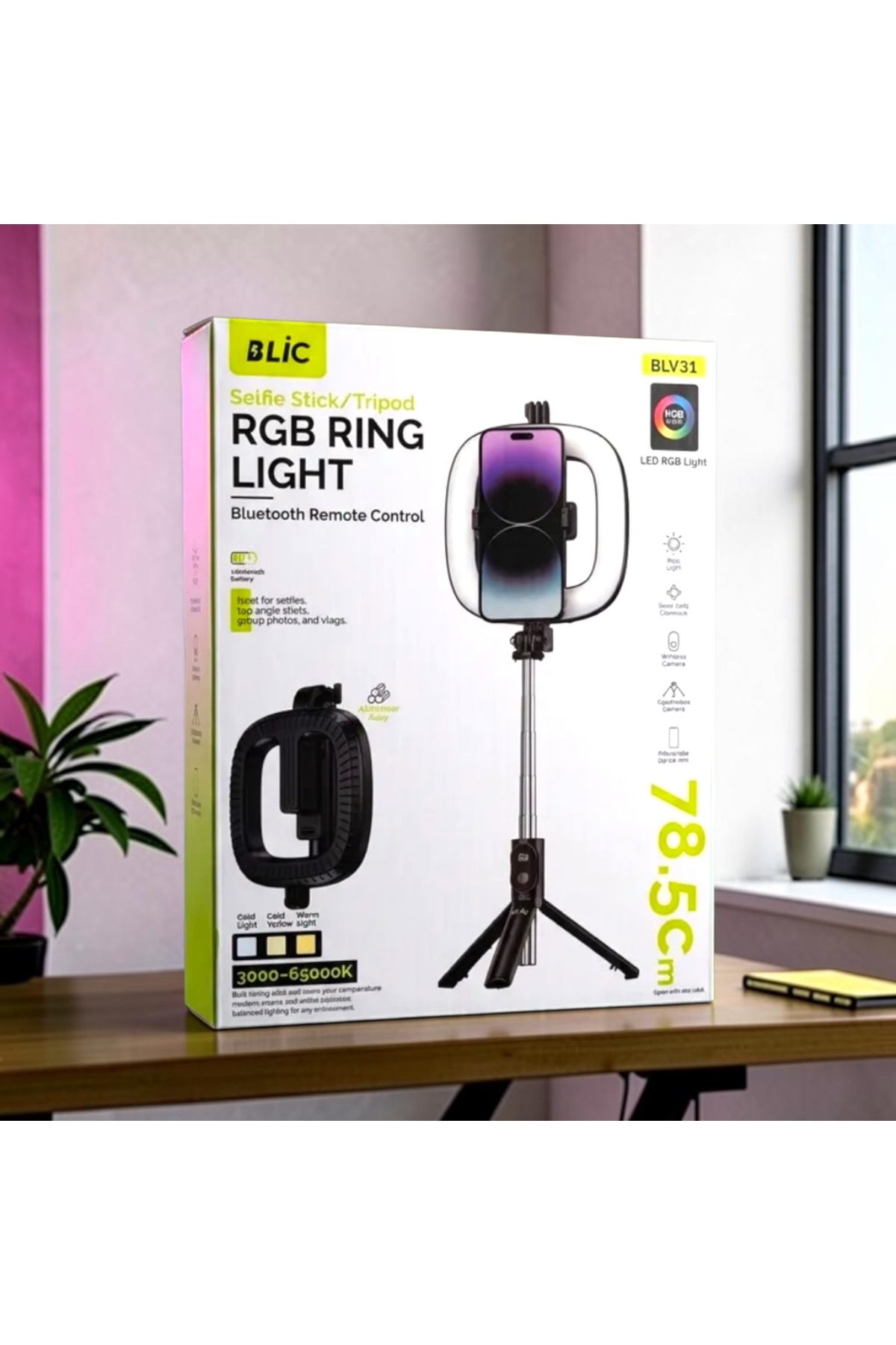 SELFİE STİCK TRİPOD RGB RİNG LİGHT