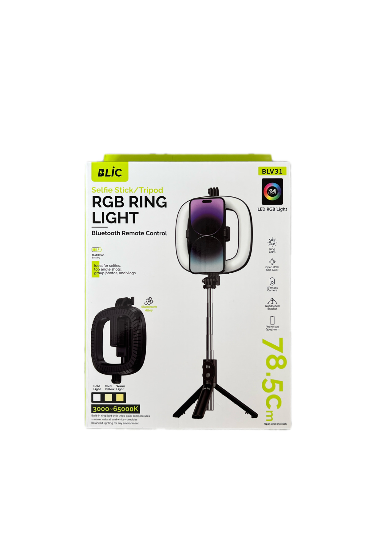 SELFİE STİCK TRİPOD RGB RİNG LİGHT
